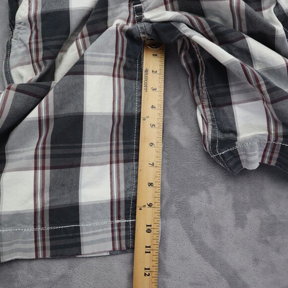 American Eagle Shorts Mens 30 Black Check Plaid Longer Length Uniform Preppy - Picture 7 of 15